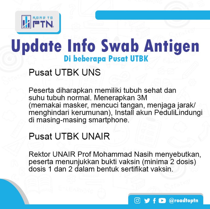 booarchivez's tweet photo. info swab antigen di beberapa pusat utbk 🔸 https://t.co/SBjYOwnIy0
