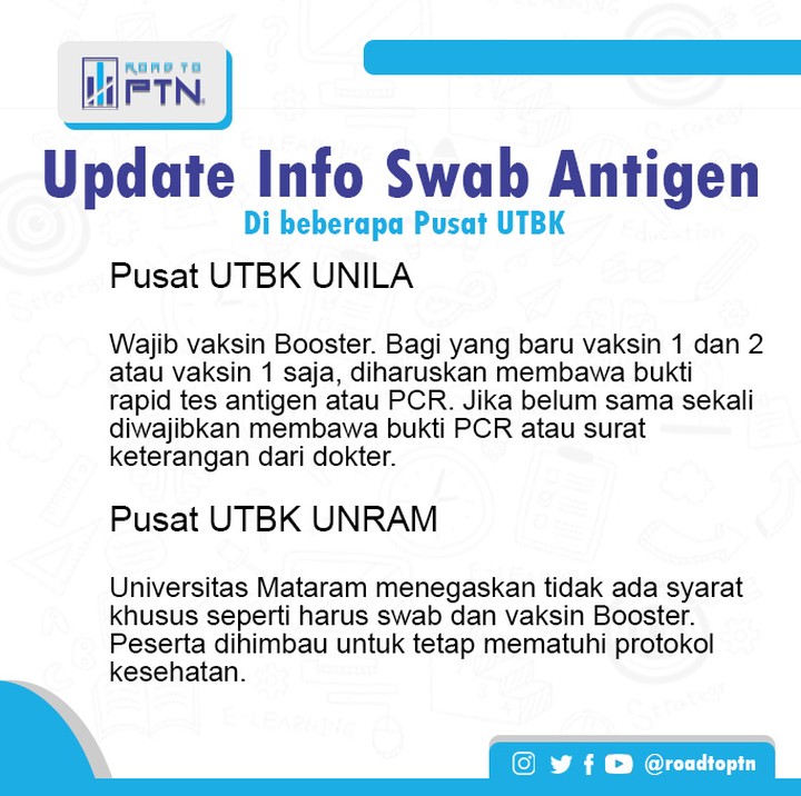 booarchivez's tweet photo. info swab antigen di beberapa pusat utbk 🔸 https://t.co/SBjYOwnIy0