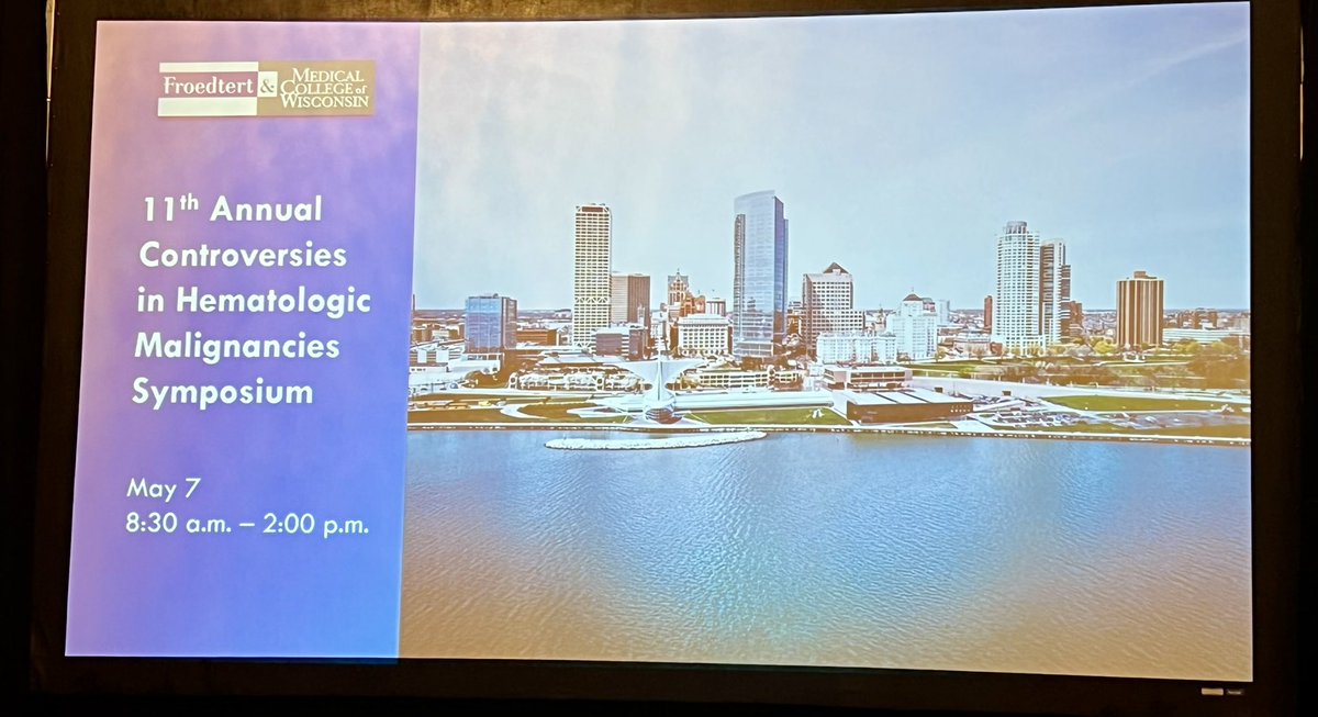 Excited to present on frontline therapies of #CLL at MCW Hematologic Malignancies Symposium @MedicalCollege 🙏🏽🙏🏽Thank you @MediHumdani @lauracmichaelis Drs Atallah Dr Guru Murthy