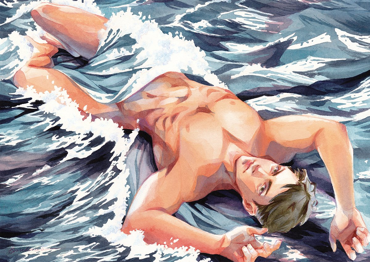 The title of this piece: The Desire for Ushijima Wakatoshi Is Like A Crashing Wave 🌊👀💦

You can totally get this as a poster if you grab yourself a bundle from <a href="/TooHardZine/">Too Hard? An 18+ UshiZine 🍑 PROJECT COMPLETE🍆</a>! They're having a leftover sale right now, so feel free to check them out!

#Haikyuu #ハイキュー