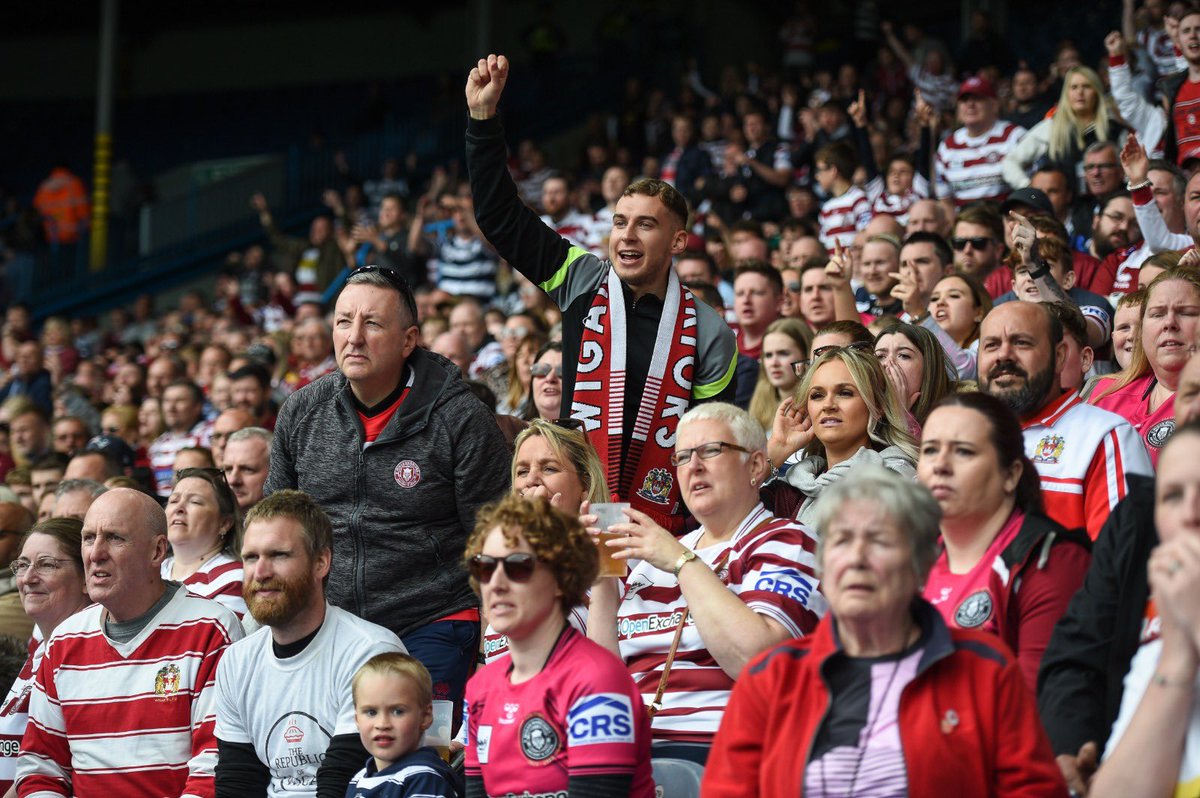 WiganWarriorsRL's tweet photo. Loud and proud ❤️🍒⚪️

#WWRL #ChallengeCup https://t.co/xRN6eVwZem
