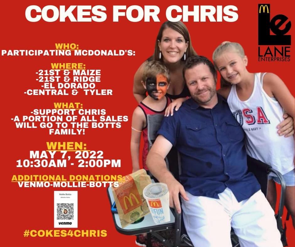 IngeSpinga's tweet photo. I usually try to convince my kids to eat anywhere other than McDonald’s when we go out - today they’ll be living their best life as I let them have whatever they want while showing some support to one of the coolest humans on the planet! #BelieveInBotts https://t.co/pXDGpDZubN