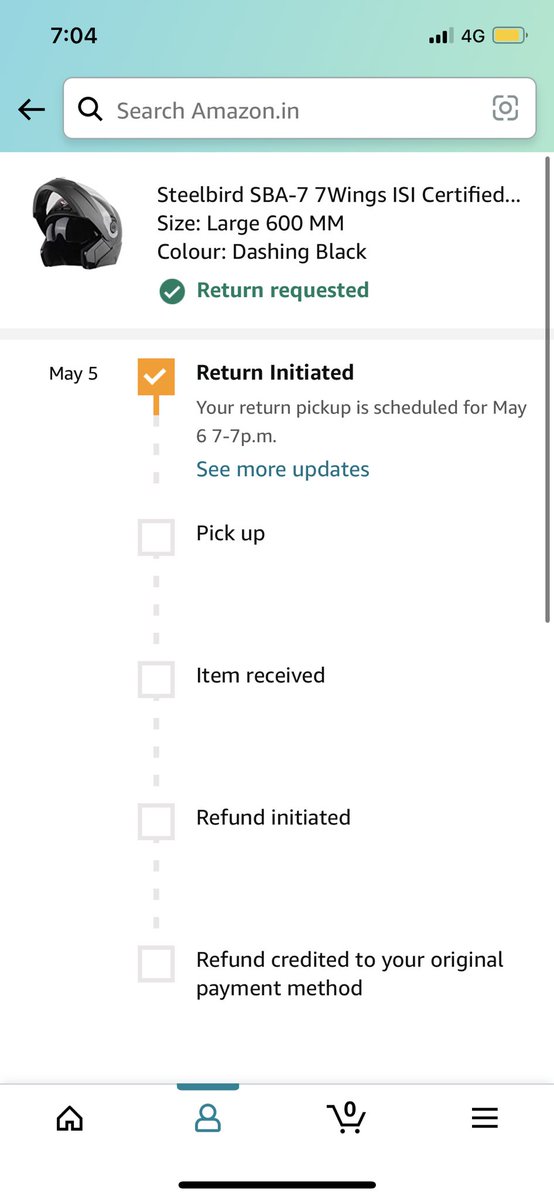 mayur_peanuts's tweet photo. @amazonIN I’ve been raising return request since last 10 days…the request is not updating…kindly check at the earliest https://t.co/ZBQbnu1ehl