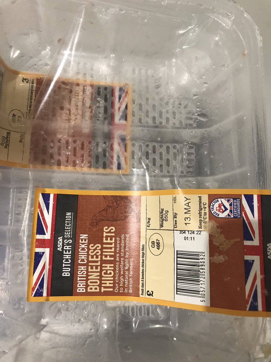 cghorton's tweet photo. Things I won’t be keen to buy from @asda again, BONELESS chicken thighs… https://t.co/3voD9Vx9X3