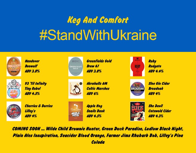 KMicropub's tweet photo. On the bar today!
Beer Board: https://t.co/htLajwBbP1

#StandWithUkraine #Ukraine @BeowulfBrewing #Brew61 @rudgatebrewery @tinyrebelbrewco @CelticMarches @lilleyscider 
#RealAleFinder https://t.co/jkPV7Uxk5S