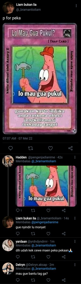 01 lo mau gua pukul?