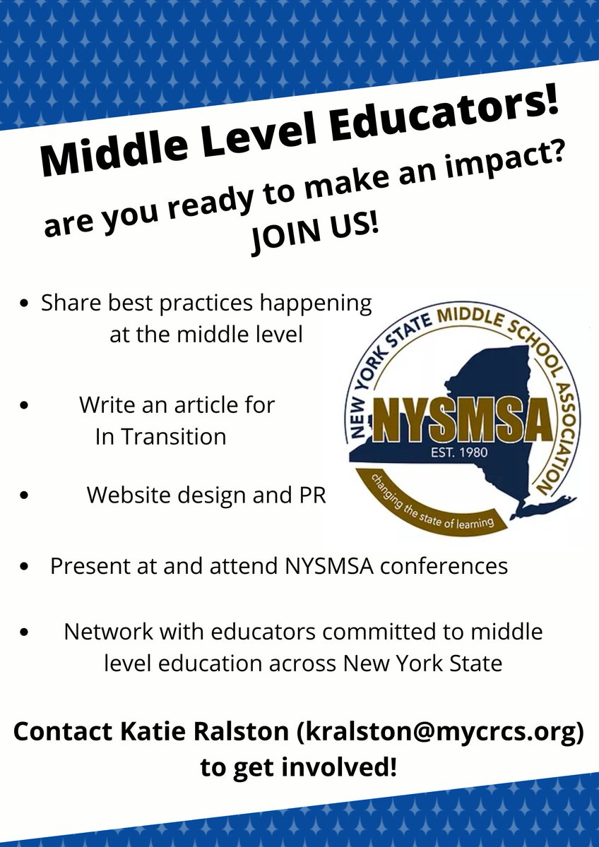 We are excited to rejuvenate the work of the Middle Level Association! Are you ready to join us?