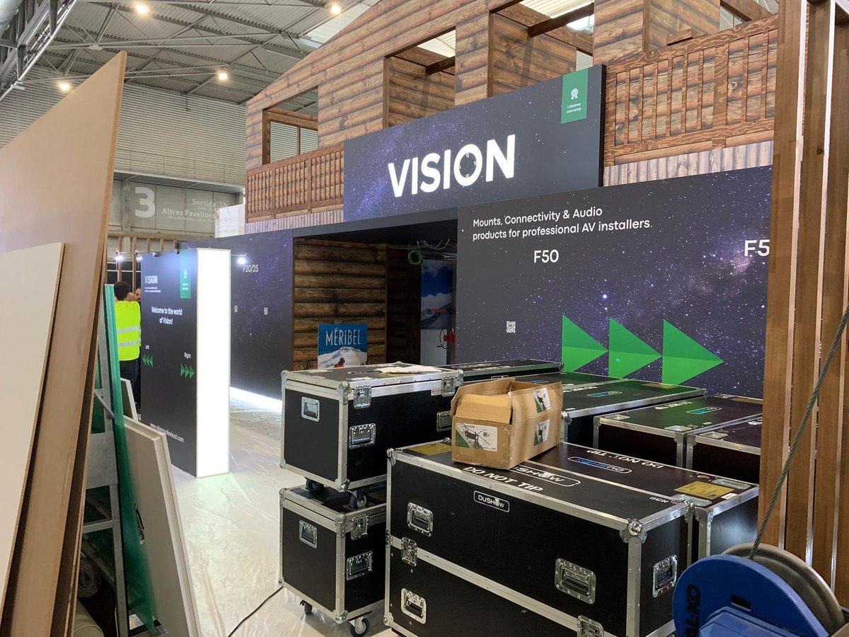 VisionAV's tweet photo. The build is on!
#ISE2022 #Barcelona #visionAV https://t.co/o4CA3RrUKS
