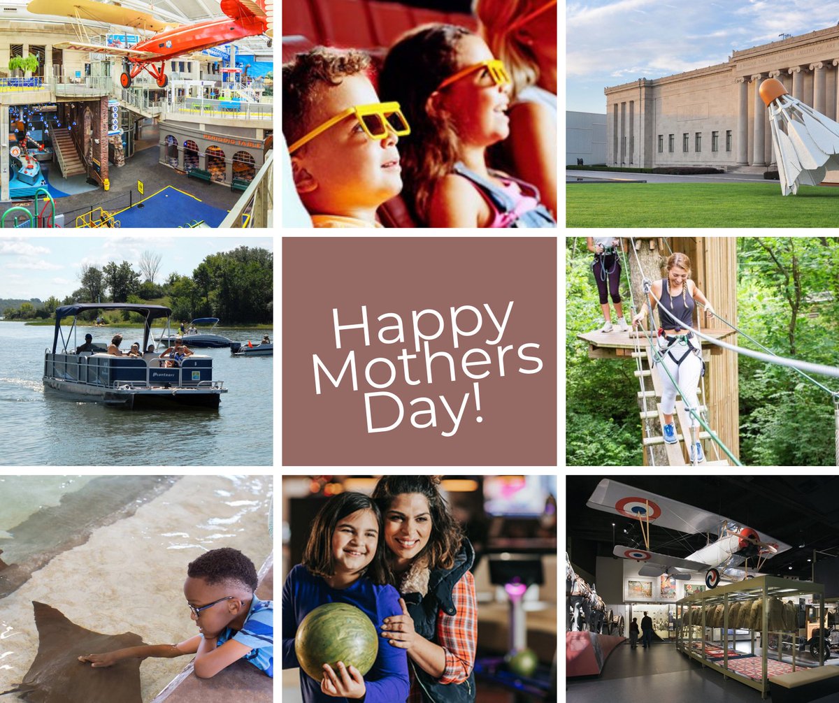Where are you taking mom today for #MothersDay this weekend? So many #KansasCity attractions to choose - visit <a href="/nelson_atkins/">Nelson-Atkins Museum of Art</a>, zipline at <a href="/GoApeUSA/">Go Ape USA</a> in Swope Park, or take the family to <a href="/ScienceCityKC/">Science City</a> or <a href="/MyMainEvent/">Main Event</a>!