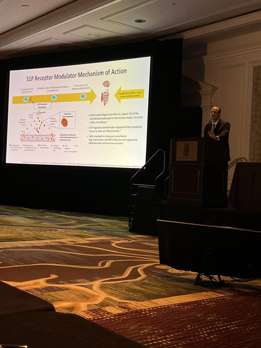 Always learning from @IBDMD - my favorite analogy of the mechanism of S1P yet - sharks following a trail of blood - would love to block that! This is fantastic conference - case based and amazing, diverse faculty! @MedStarHealth @Marylandibddoc @DrJordanAxelrad @KrugCleveland