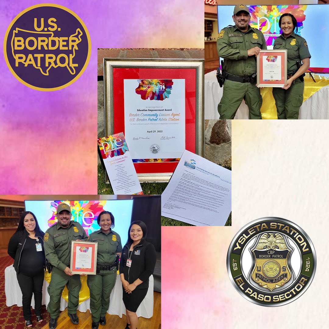 Walter N. Slosar (@usbpchiefept) on Twitter photo INVESTING IN OUR YOUTH! Â Huge kudos to our #Ysleta Station #BorderPatrol Agents who were recognized by <a href="/SocorroISD/">Socorro ISD</a> with the Education Empowerment Award! the agents were recognized for their commitment & support to the Robert Rojas Elementary School & others in the community. INVESTING IN OUR YOUTH! Â Huge kudos to our #Ysleta Station #BorderPatrol Agents who were recognized by <a href="/SocorroISD/">Socorro ISD</a> with the Education Empowerment Award! the agents were recognized for their commitment & support to the Robert Rojas Elementary School & others in the community.