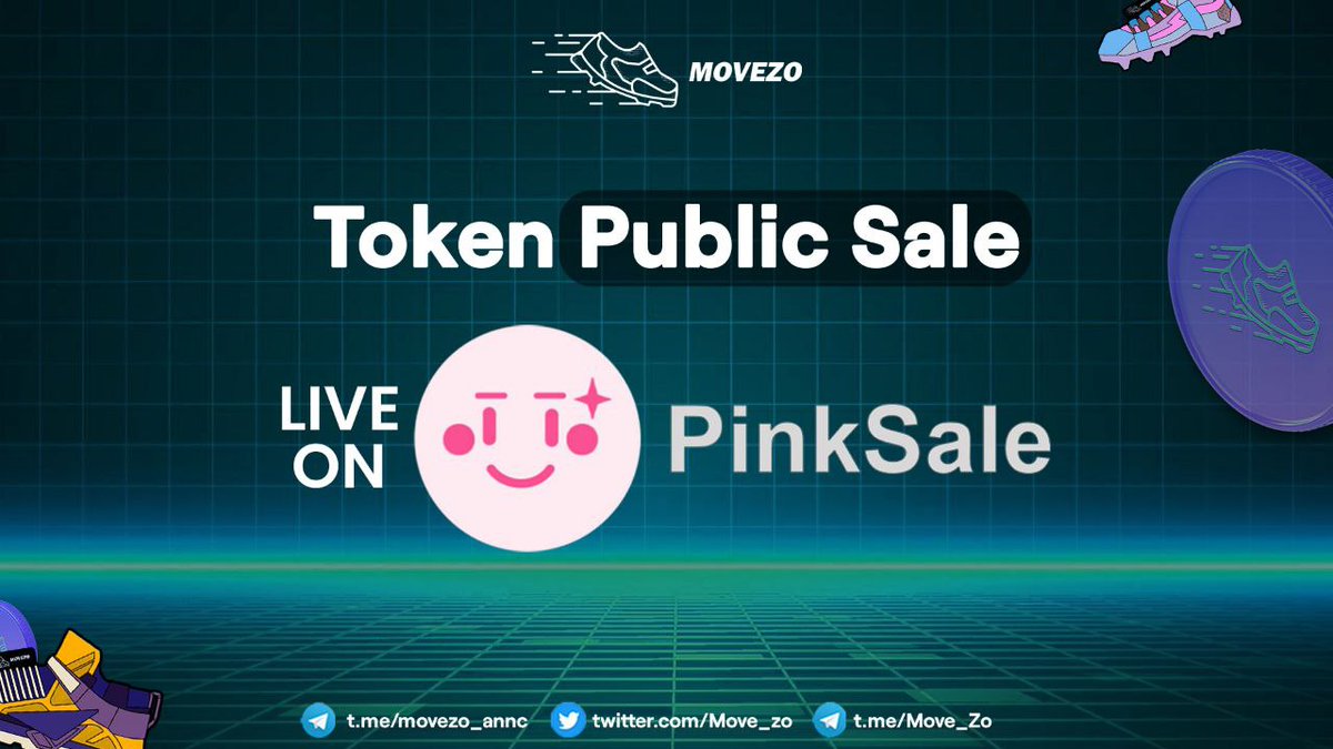 Move_zo's tweet image. MoveZo - Public Sale is Live on Pinksale

✧Allocation is reserved for WL users for 1 Hour

✧Others Can Start Contributing after WL Period Ends

✧Contribute Now to Get MoveZo Tokens &amp;amp; Other Early User benefits

Contribution: (0.2 to 2 BNB)

⚡Sale Link: MoveZo.xyz/pre-sale