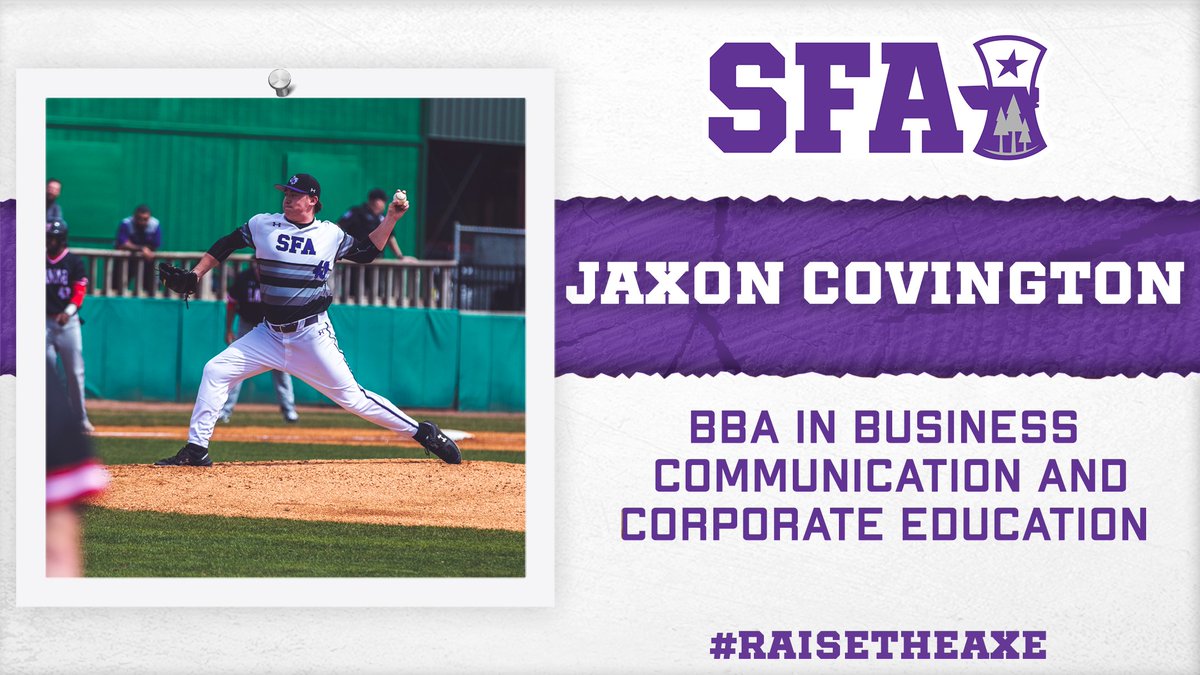 SFA_Athletics's tweet photo. Proud of you, Jaxon! 🎓

#AxeEm x #RaiseTheAxe https://t.co/xqUWrz8hgc