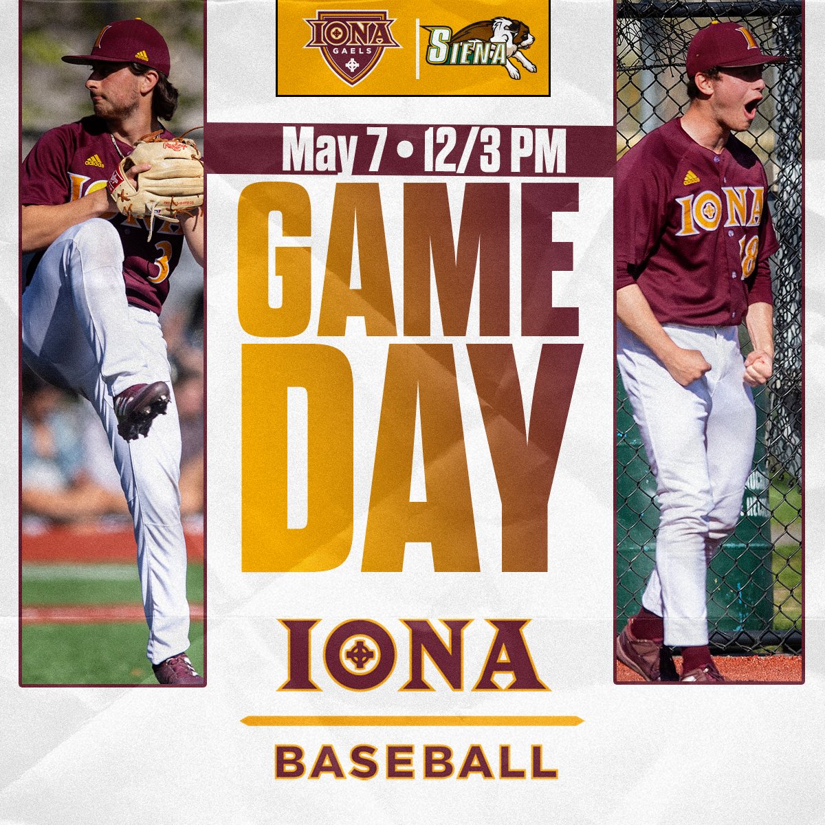 IonaBaseball's tweet photo. #GAMEDAY!!

🆚: @SienaBaseball
📍: Loudonville, NY
🏟️: Connors Park
⏰: 12/3 PM
📊: https://t.co/xXN2XGVvxE

#ICBASE | #GaelNation https://t.co/VCgzqXASx9