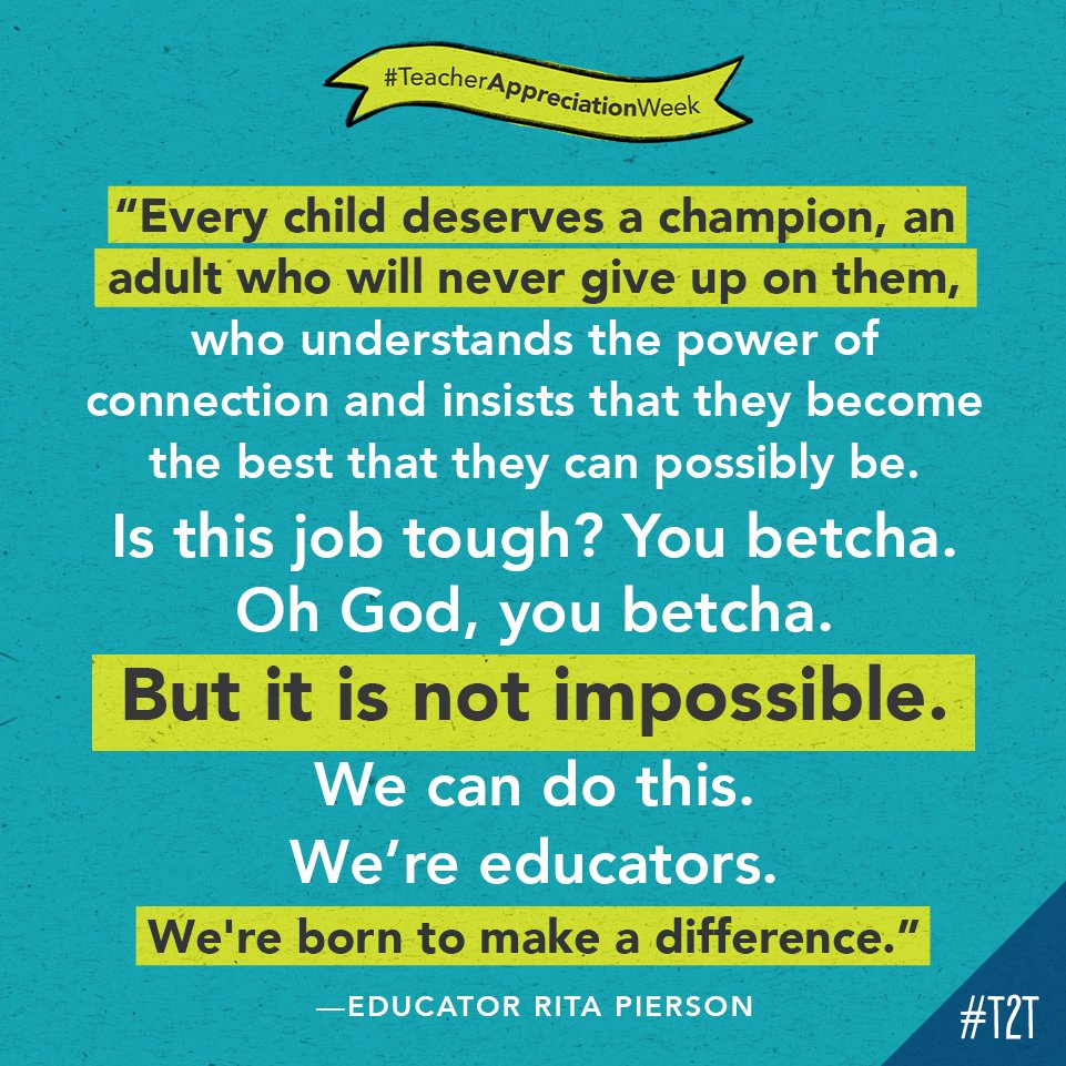 Happy T Appreciation Week, Ts. Here's to the difference you make every day. ❤️