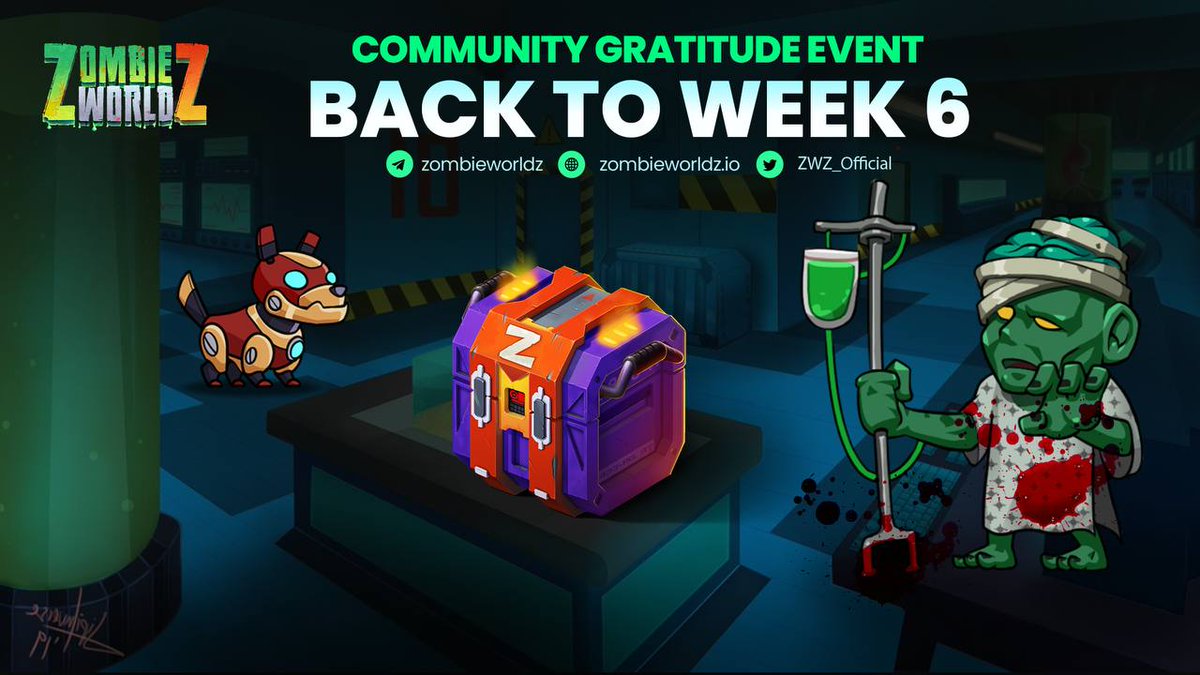 COMMUNITY GRATITUDE EVENT BACK TO WEEK 6

⏰ TIME:  from 00:00 UTC May 7 2022 to 00:00 May 14, 2022

🔺RULE:
  + All accounts spending at least 250 BRAIN during the event will be entered into the lucky draw
  
➡️More detail: t.me/zombieworldz/4…