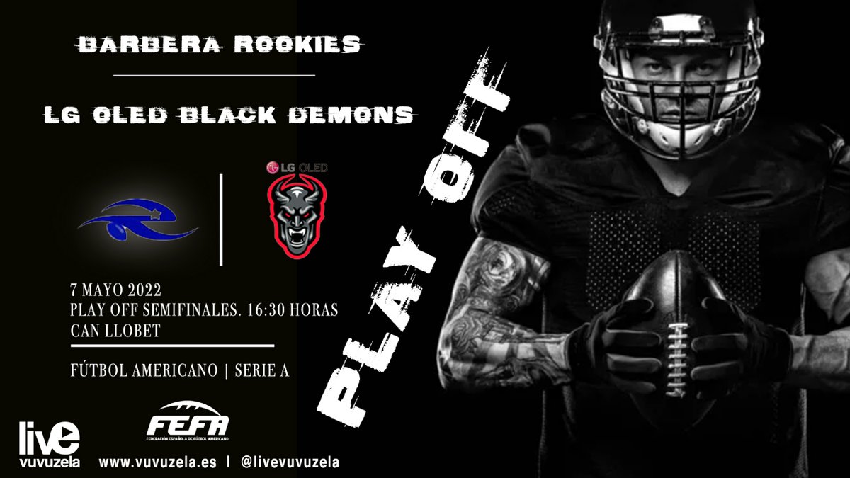 live_vuvuzela's tweet photo. 🏈 𝙇𝘼 𝙇𝙉𝙁𝘼 𝙎𝙀 𝙅𝙐𝙀𝙂𝘼 𝘼𝙌𝙐𝙄́ 🏈

🕹️ @barberarookies - @BlackDemonsFA
🕛 16:30
🏟️ Can Llobet
📺 https://t.co/OMk1HmiFx3 | YT @FEFA_Spain
🎙️ @TomasiSantiago 

🤩 𝗜𝘁'𝘀 𝗳𝗼𝗼𝘁𝗯𝗮𝗹𝗹 𝘁𝗶𝗺𝗲!

#CorreLaVoz #EnjoyFútbolAmericano | https://t.co/9n6EGq1o8h https://t.co/je3WVK3VsJ