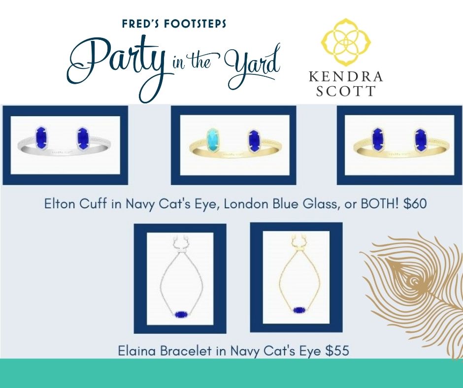 FredsFootsteps's tweet photo. We are excited to welcome @KendraScott back to Party in the Yard next Saturday where they will be selling these signature Fred's Footsteps pieces! #FFPIY https://t.co/jU9r6Hja65