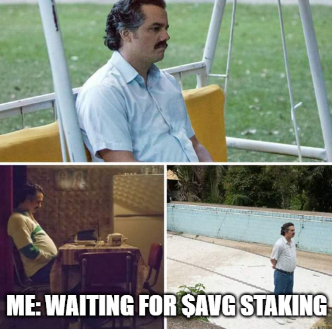 Me Patiently Waiting for $AVG Staking 

#AvocadoDAO🥑