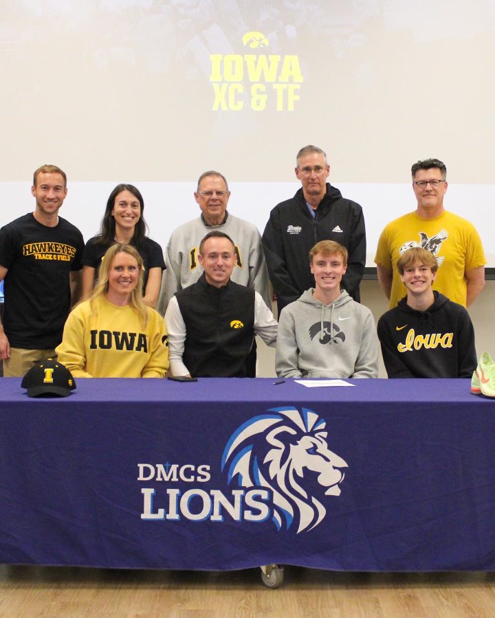 DMCAthletics's tweet photo. DMC senior, Carson Houg, has officially signed with the University of Iowa to run cross country & indoor/ outdoor Track. Congratulations Carson! #DMCXC #GoLions https://t.co/iRWlk3HKqr