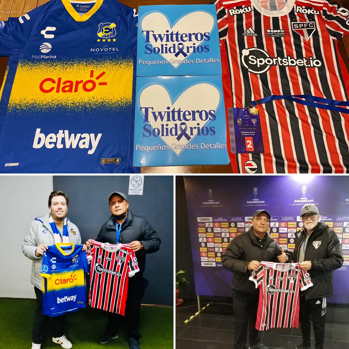 FernandoGarayP's tweet photo. Hasta este domingo 8 de mayo recibiremos ofertas del remate de las camisetas de @evertonsadp y @SaoPauloFC_esp cuyos fondos serán para comprar alimentos para la olla común del campamento “Esperanza 2011” de #Viñadelmar VAMOS POR MÁS @Tws_Solidarios RT https://t.co/L6x3BgPpHh