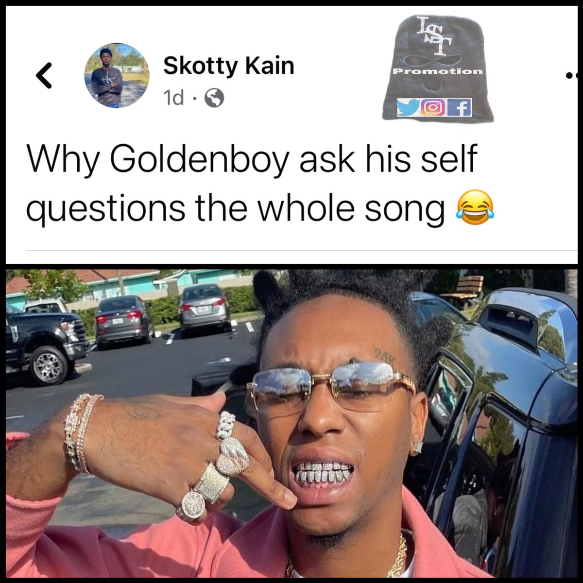 Lstpromotion's tweet photo. Do #goldenboycountup answer his own question in his songs?π€π€π³
.
.
#lstpromotion https://t.co/taDLKyaGTD