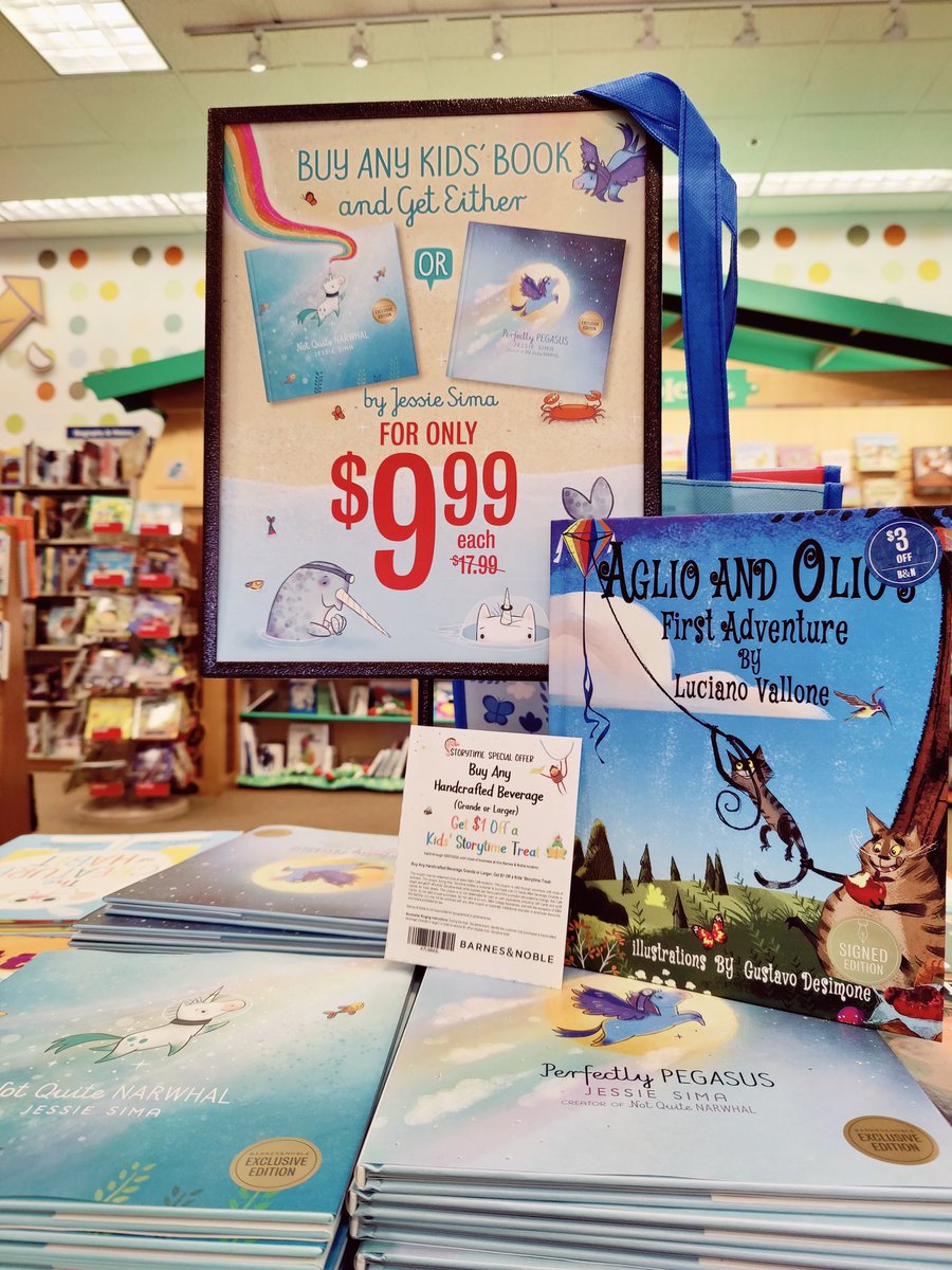 BNBocaRaton's tweet photo. Storytime today is a special one! Today we have a local author, Luciano, reading his book, Aglio and Olio's First Adventure today at 11AM! 

Join us for storytime and parents can get $1 off a kids storytime treat with the purchase of a handcrafted beverage! Today only! https://t.co/wK1iXd2o25