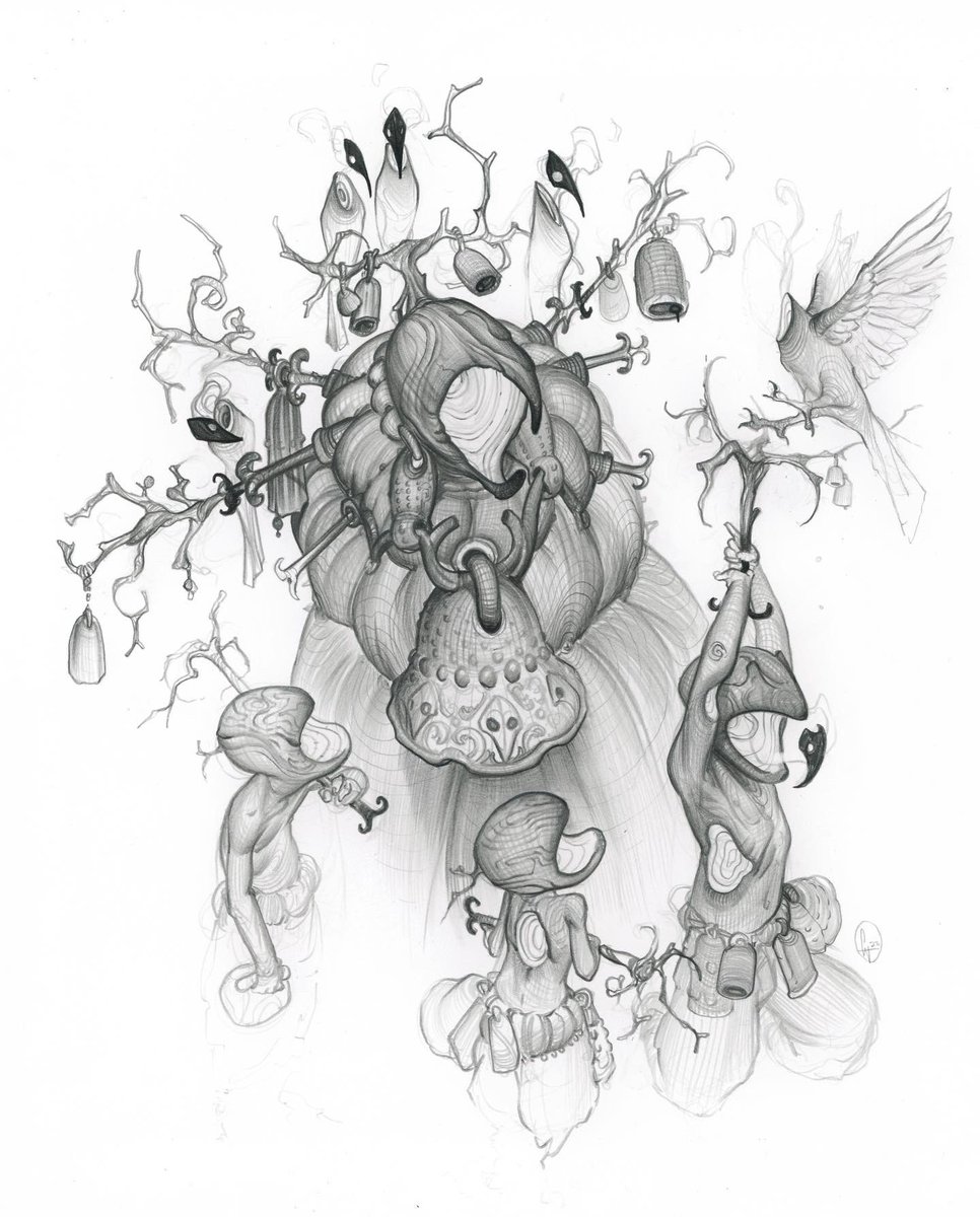 villarrte's tweet photo. Ancient bells 🔔 guide the disoriented souls of those who left the physical world too soon. #villarrte #drawing #life  #MultiverseOfMadness 😂 https://t.co/BwqfhXESBK