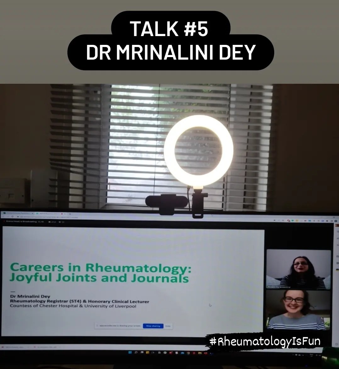LeedsRMMS's tweet photo. Inspiring careers talk by @DrMiniDey

She's proving that rheumatology is an exciting specialty with a range of opportunities!

Her tips for students:

1) Find opportunities to get published
2) Find mentors - e.g. BSR (@RheumatologyUK) mentoring
3) Network!

#StudentRheumCon22 https://t.co/Bjwrl8HuBE
