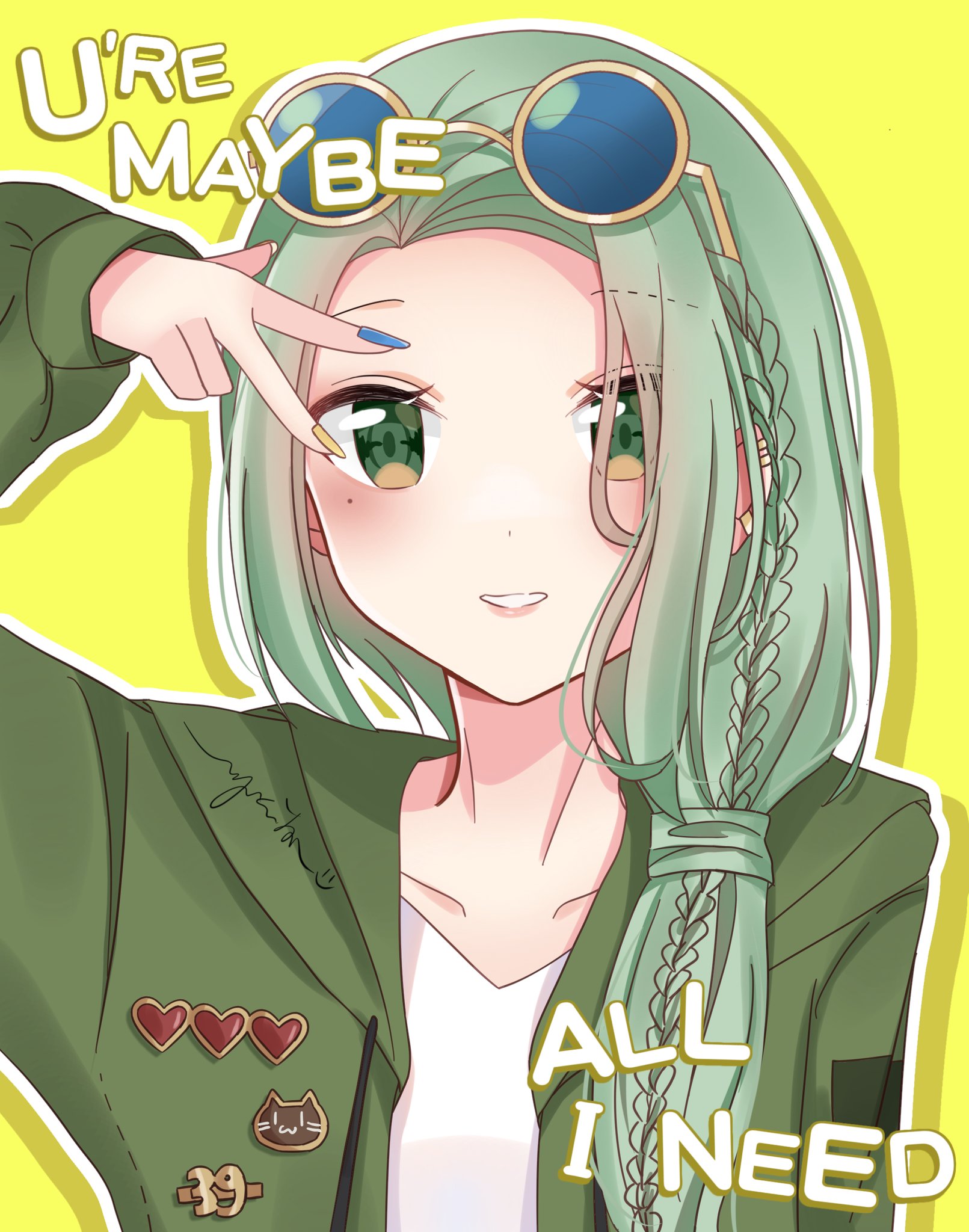 手描きイラスト ばく✩︎がお！ カラパレ01お借りしてらくがき #初音ミク #イラスト #アート