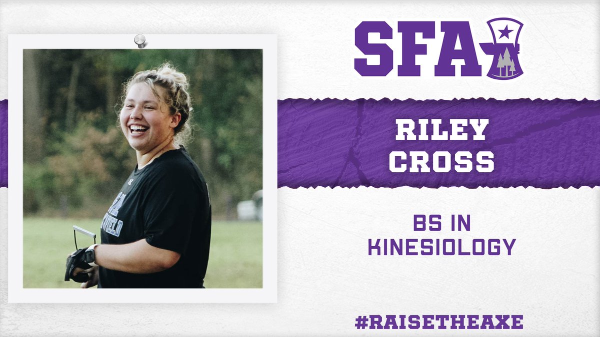 SFA_Athletics's tweet photo. Proud of you, Riley! 🎓

#AxeEm x #RaiseTheAxe https://t.co/Q3k9yYODOs