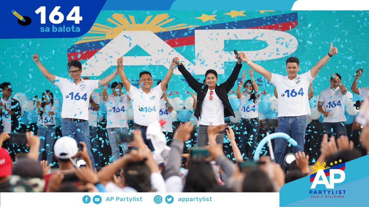 appartylist's tweet photo. Biyaheng AP: Daghang salamat, Cebu! Ramdam namin ang inyong pagmamahal sa ginanap na rally sa Dalaguete, Cebu! Sama-sama tayo sa biyaheng aasenso ang Pilipino!

#164APPartylist #APAkoyPilipino #Team164 #CocoMartin #TaskForce164 https://t.co/88L2QhAbtN