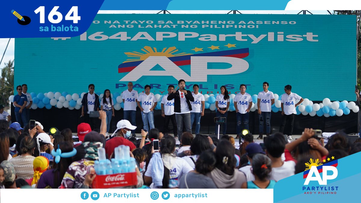 appartylist's tweet photo. Biyaheng AP: Daghang salamat, Cebu! Ramdam namin ang inyong pagmamahal sa ginanap na rally sa Dalaguete, Cebu! Sama-sama tayo sa biyaheng aasenso ang Pilipino!

#164APPartylist #APAkoyPilipino #Team164 #CocoMartin #TaskForce164 https://t.co/88L2QhAbtN