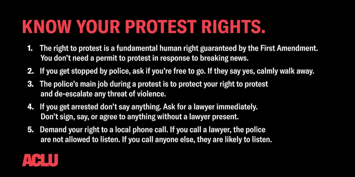 ACLU's tweet photo. We have a fundamental right to protest for reproductive freedom.

Know your rights. https://t.co/8ozrPkJowV