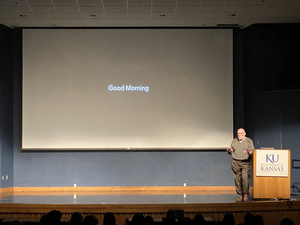 kspaonline's tweet photo. “GOOD MORNING” indeed. 

We welcome Jim Richardson to our State Celebration at the University of Kansas. @JimRichardsonNG https://t.co/lgFKqZFq4w