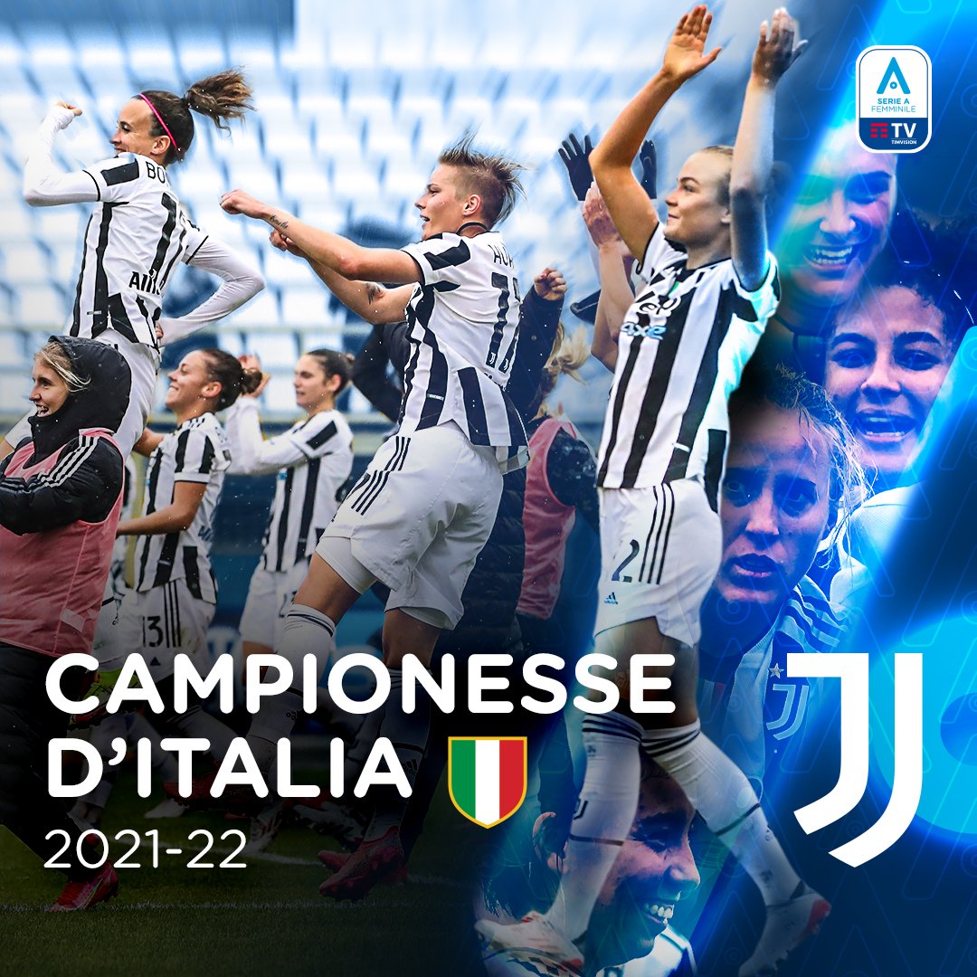 𝐉𝐔𝐕𝐄𝐍𝐓𝐔𝐒 𝐂𝐀𝐌𝐏𝐈𝐎𝐍𝐄 𝐃'𝐈𝐓𝐀𝐋𝐈𝐀 🇮🇹

⚪⚫ Per il quinto anno consecutivo le bianconere vincono il campionato di #SerieAFemminile @TIM_vision! 👏🏻