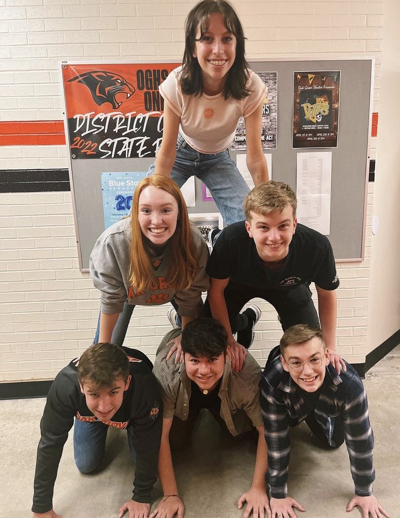 OGHS_Theatre's tweet photo. Congrats to the cast and crew of THE ADDAMS FAMILY on their Blue Star nominations! Congrats to the following students who earned a spot in the 22-23 Rep Class! Congrats to the 22-23 Officers! Congrats to the cast and crew of OUTSIDERS for a fantastic run at State! https://t.co/JMcOK3kSle