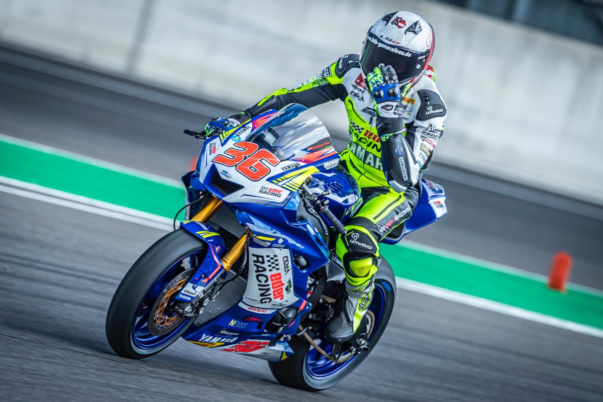 56radinger's tweet photo. #IDM2022 to start from front row on Sunday at #Lausitzring 🇩🇪

🅿2️⃣ - 1´41.957 +0.751 despite a small fall in QP2 this afternoon

#TG36 with #EderRacing highly ambitious to fight for glory this year

#IDMSSP600 
#LS2Helmets 
#LeitWolf 
#DaytonaBoots 
#YamahaRacing #YZFR6 https://t.co/cZHEt6zXYI