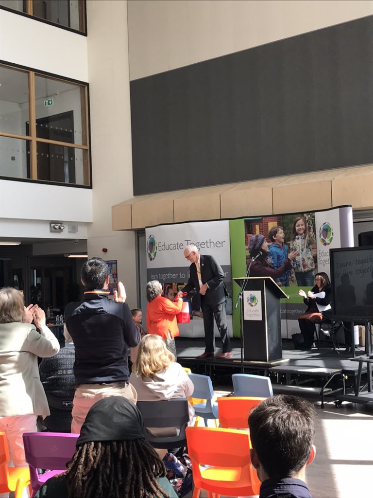 Special event today at the <a href="/EducateTogether/">Educate Together</a> AGM to honour and mark the retirement of two of Educate Together’s best known faces, Deirdre O’Donoghue and Paul Rowe, Educate Together’s first Chief Executive #ETAGM2022