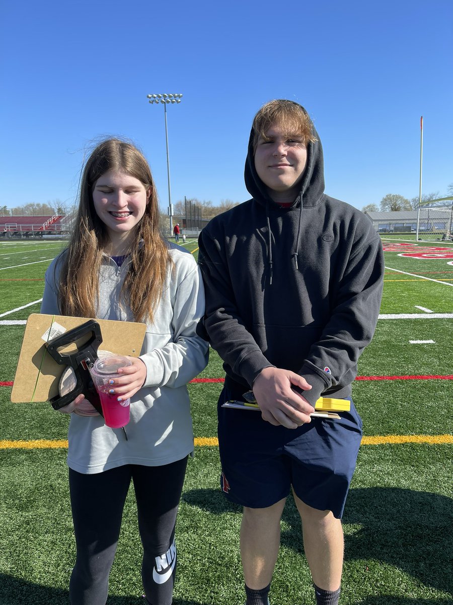 Shout out to <a href="/EliNothdorf/">Elijah Nothdorf</a> and <a href="/ENothdorf/">Erin Nothdorf</a> for volunteering to help with the <a href="/GavinSD37/">Gavin District 37</a> jr high track meet!  Thank you both for giving up your Saturday!