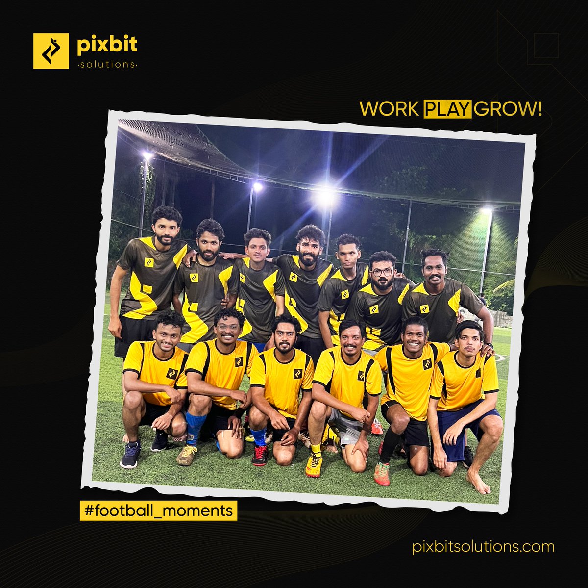 pixbitsolutions's tweet photo. "If you are working too hard, then you need a bit of leisure time to kick out all the stress from your nerves."
@pixbitsolutions is not always about work. Here are some fun sports too β½
#pixbit #lifeatpixbit #Playtime #team #soccer #footballmoments #worklifebalance #cyberpark https://t.co/5ePmy7SyWw