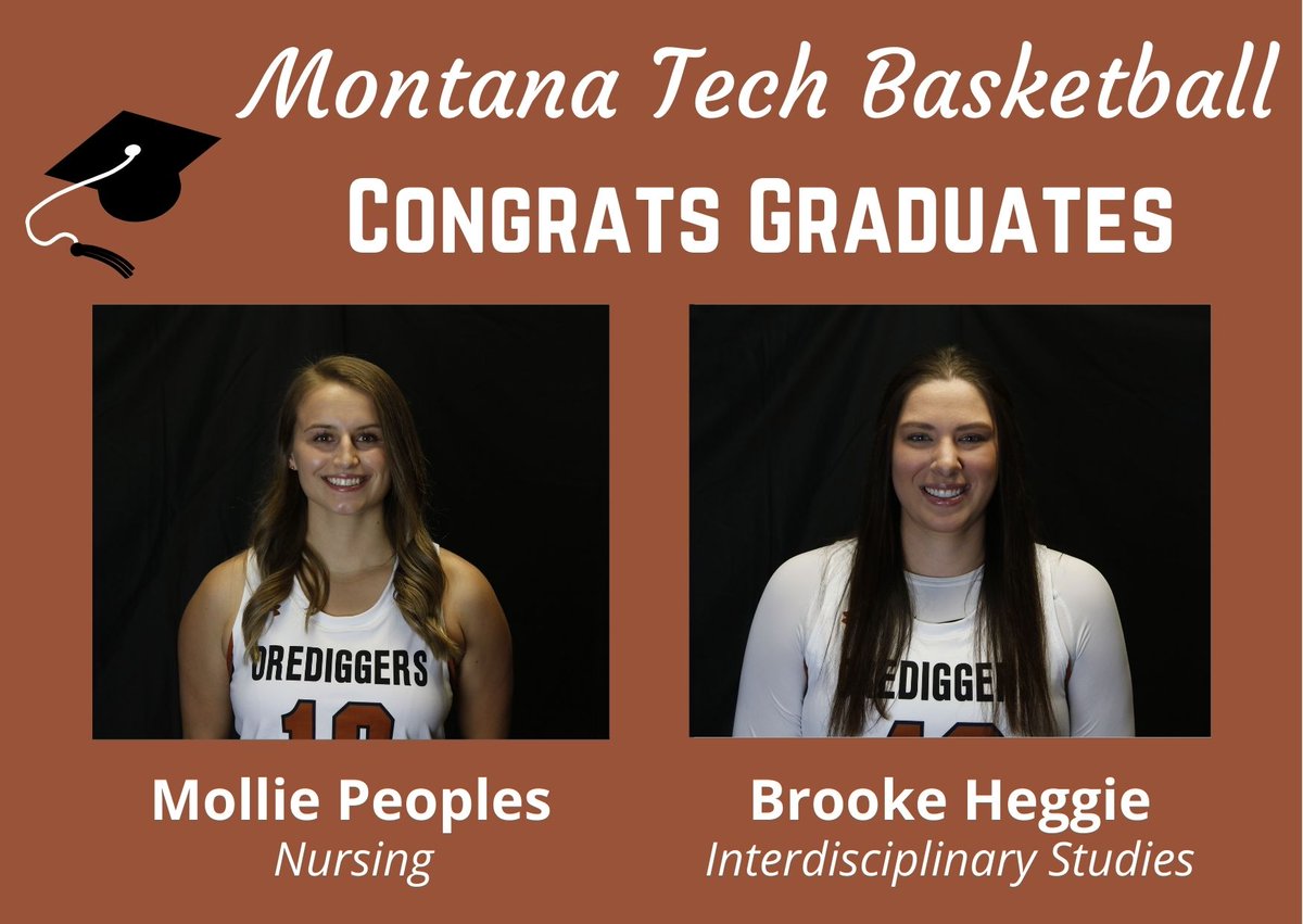 montanatech_WBB's tweet photo. Happy graduation day Orediggers!

To Mollie, Brooke, Nia, &amp; Jaden, 
We are proud of you, enjoy your day! Congrats to all you have accomplished both in the classroom and on the court! 

#OnceADiggerAlwaysADigger
#RollDiggs⚒ https://t.co/hgyOyY8dUg