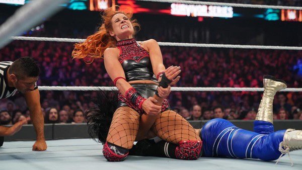 Becky Lynch @lovebeckylynch8 and Penelope Ford @BadGirlTheBeaut defeats Rosa Mendes @LEGITLIV201 and Nikki Bella @Candicefake1 with the Dis Arm Her and Diving Moonsault https://t.co/Nw0KfXuW7G https://t.co/qmqJN7zwaJ