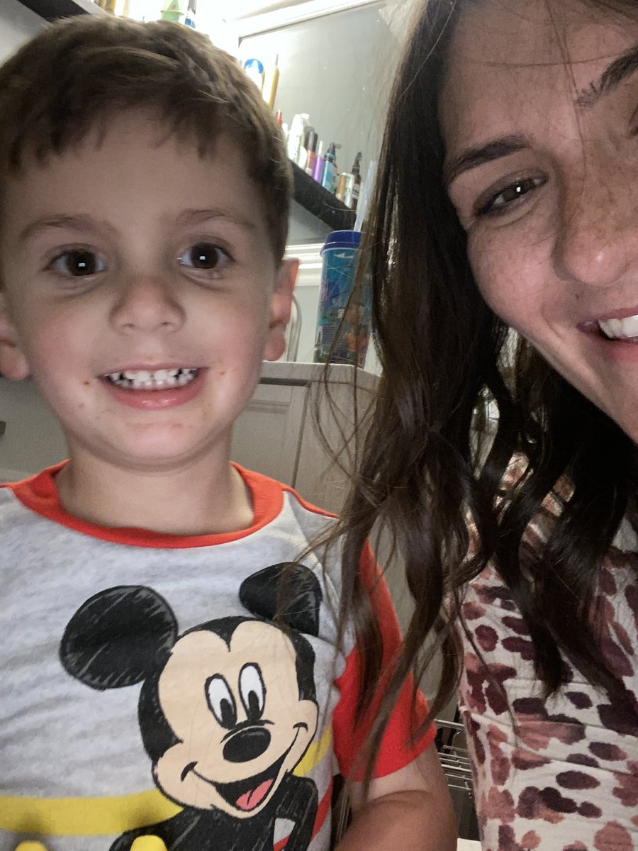 livkimsey's tweet photo. My pizza-faced, Mickey Mouse loving toddler! He has my heart! #chanman #momlife https://t.co/n4OBoS0oAU