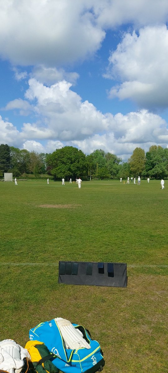 RackheathCC's tweet photo. First home game of the season vs @RollesbyCC. The visitors won the toss and chose to bat. 

#comeonrackheathcomeon https://t.co/G0vx38WFx3