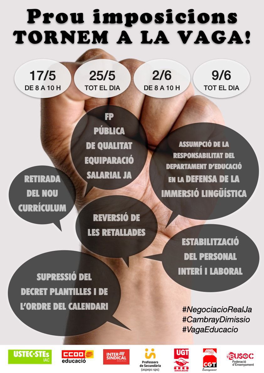 AssEduMataro's tweet photo. 👉Sabies que...

el Decret de Plantilles aprovat el 2014 permet a les direccions de centres públics la selecció d’una part del personal docent i la seva continuïtat en el lloc de treball i que és una mesura que NOMÉS existeix a Catalunya?

😑Es podria derogar sense CAP cost! https://t.co/r5FqYtH5zO