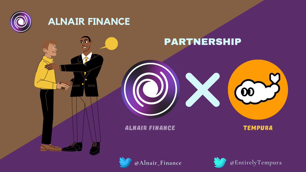 Eseoffishal's tweet photo. Hey palz 🙋🙋
🤝 Check out who are partners...
It's so Amazing
@Alnair_Finance meets @entirelytempura as partners...
This is going to be much fun,
Hurray 🎉🎉🎊🎊
🔗 https://t.co/NsZDwUNukD
#Tempura #AlnairFinance #AstarNetwork
#ALNR #NIKA #xALNR #blockchain #Crypto https://t.co/dk5GR7o3Jl
