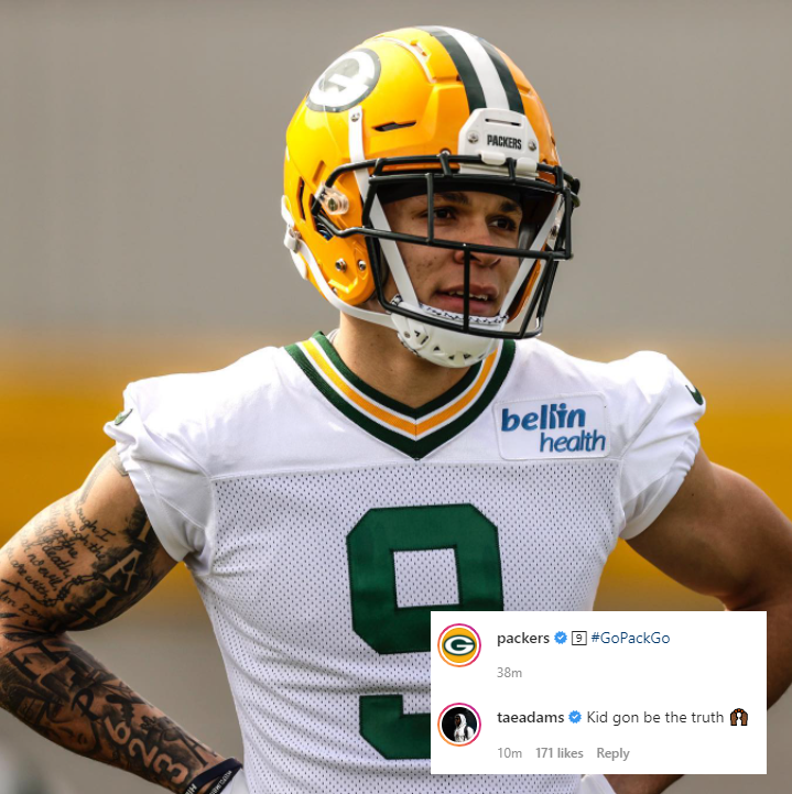 WesHod's tweet photo. When it comes to class...Davante Adams #Top2Not2

From the #Packers' IG: https://t.co/A0fQ1YoFbI
