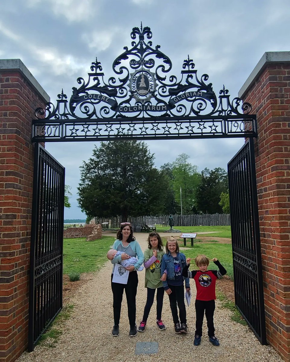 ReadySetAutism's tweet image. So excited to make it to Williamsburg, Virginia!  Our 1st major field trip w/our new baby was to Jamestown Settlement, AMERICA'S BIRTHPLACE!!! It was no walk in the park🤣 Melia dumped sanitizer all inside our truck &amp;amp; Levi threw up on Manda in the Jamestown gate! #Autism #Travel