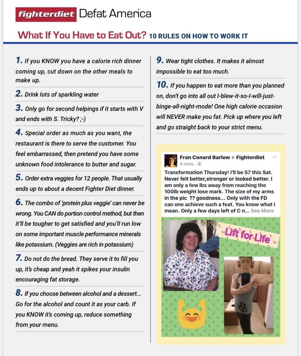fighterdiet1's tweet photo. STAY ON TRACK EATING OUT AT RESTAURANTS!! ￼ 

With tomorrow being Mother’s Day, here are some tips to stay on track eating out.

Save this graphic on your phone for easy reference.

Join FD7! https://t.co/W01T9ktO1c

#MothersDay #diningout #fittip #goals #fighterdiet https://t.co/eH4Su8HweI